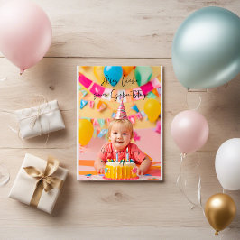 Farbenfrohe Alles Liebe zum Geburtstag 🍀 Postkarte