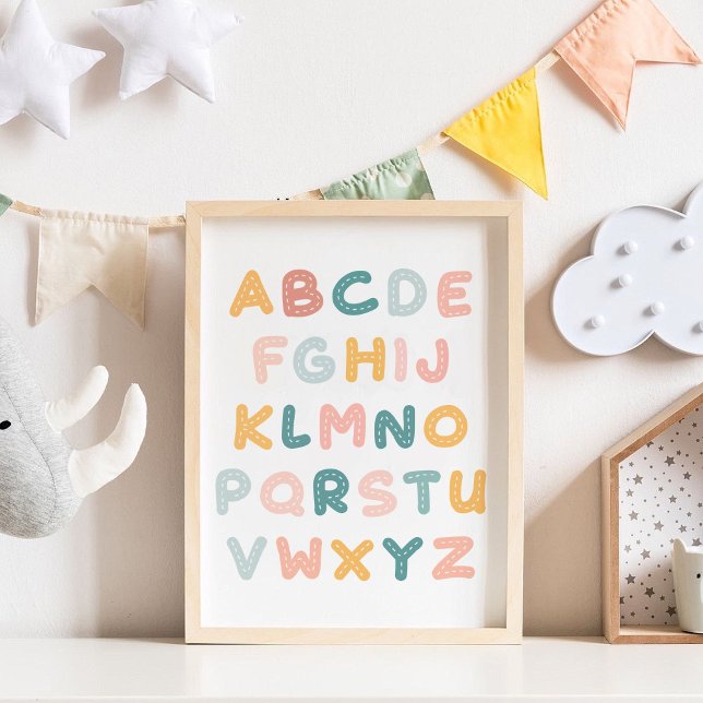 Farbenfrohe Alphabete Niedliches Kinderzimmer Poster (Von Creator hochgeladen)