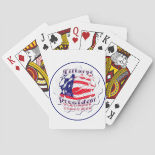 Farbenfrohe amerikanische Flaggenfarben Hillary fü Spielkarten