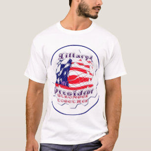 Farbenfrohe amerikanische Flaggenfarben Hillary fü T-Shirt