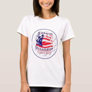 Farbenfrohe amerikanische Flaggenfarben Hillary fü T-Shirt