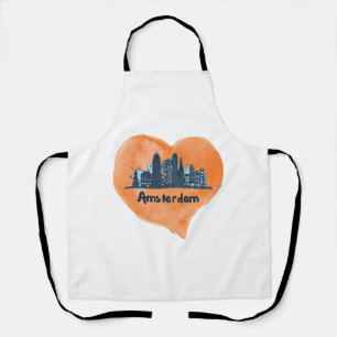 Farbenfrohe Amsterdam City Skyline Wasserfarbenher Schürze