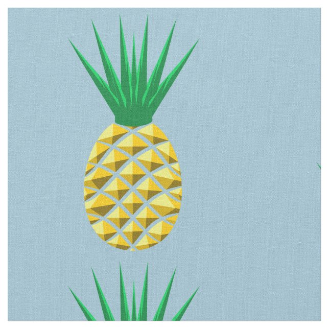Farbenfrohe Ananas-Muster Stoff (Nahaufnahme)