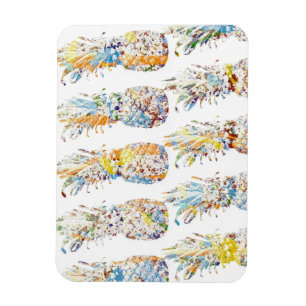 Farbenfrohe Ananas Print Magnet