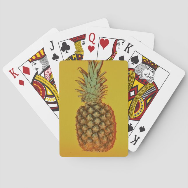 Farbenfrohe Ananas-Spielkarten Spielkarten (Rückseite)