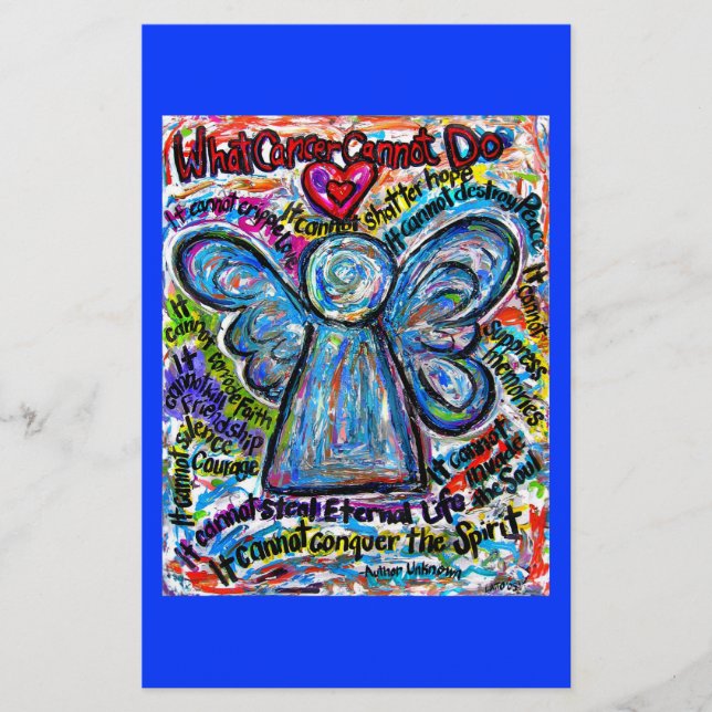 Farbenfrohe Angel Stationery Briefpapier (Vorderseite)