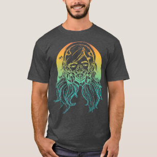 Farbenfrohe Anime Girl mit Gasmaske Premium T - Sh T-Shirt