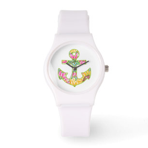 Farbenfrohe Ankeruhr Armbanduhr