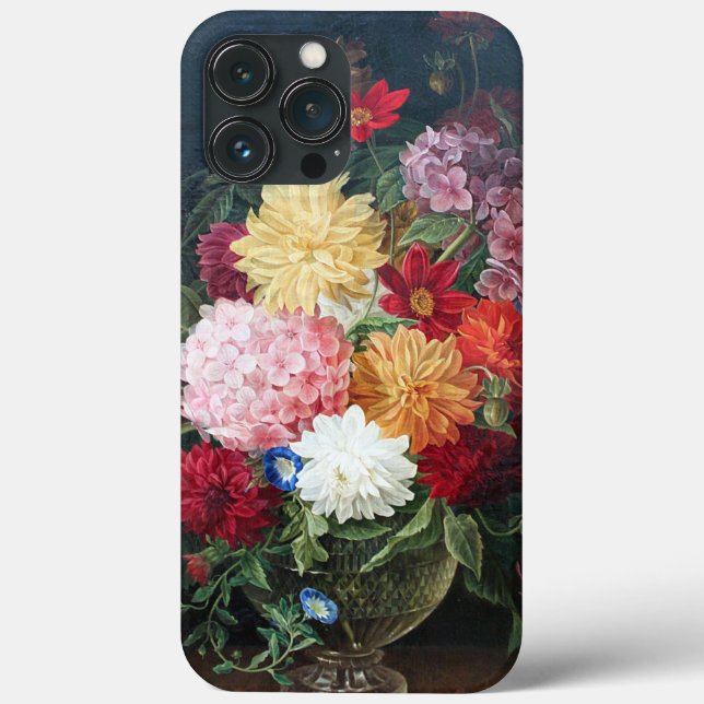 Farbenfrohe antike Blume Stillleben Kunst Malerei Case-Mate iPhone Hülle (Rückseite)