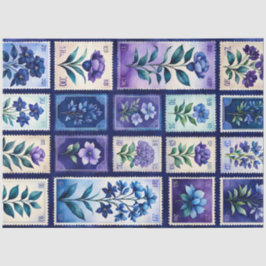 Farbenfrohe antike Briefmarke Kunstteppich Seidenpapier