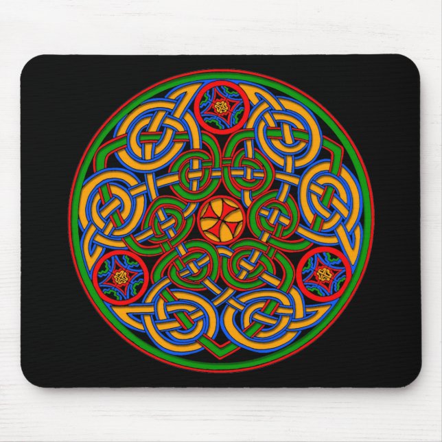 Farbenfrohe antike Kunst, keltische Kunst Mousepad (Vorne)