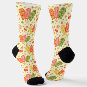 Farbenfrohe Aquarellbläschen Socken