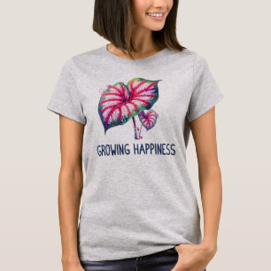 Farbenfrohe Aquarellfarbe Erfreuliches Caladium T-Shirt