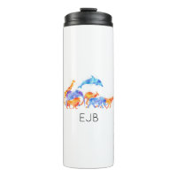 Farbenfrohe Aquarellfarben-Monogramm für Wildtiere