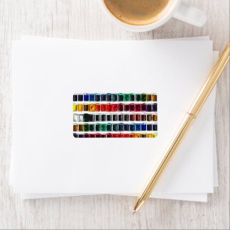 Farbenfrohe Aquarellmalerei Adressaufkleber