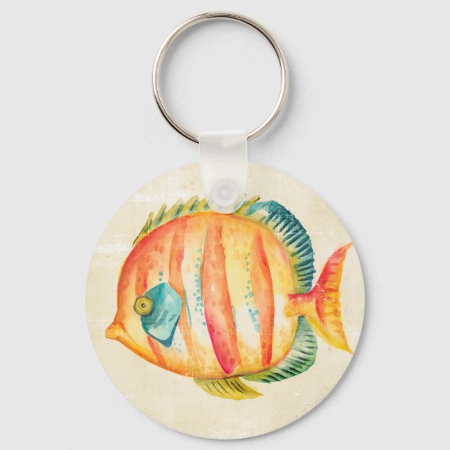 Farbenfrohe Aquarienfische Schlüsselanhänger (Vorderseite)