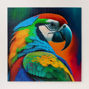 Farbenfrohe Ara Papagei Vogel MalCanvas Print