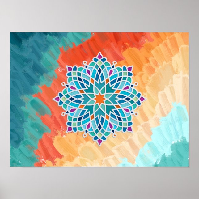 Farbenfrohe arabische Einrichtung Poster (Vorne)