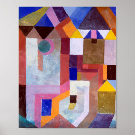 Farbenfrohe Architektur : Paul Klee 1917 Poster