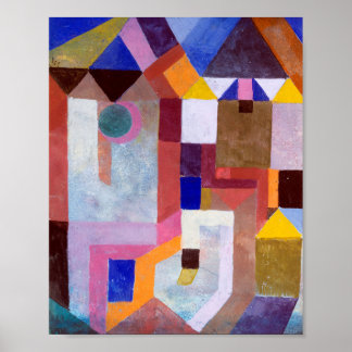 Farbenfrohe Architektur : Paul Klee 1917 Poster