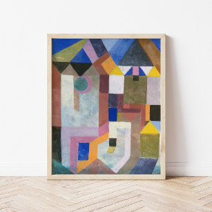 Farbenfrohe Architektur   Paul Klee Poster