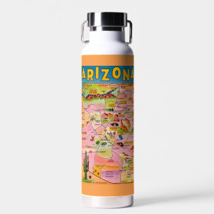 Farbenfrohe Arizona Karte Trinkflasche