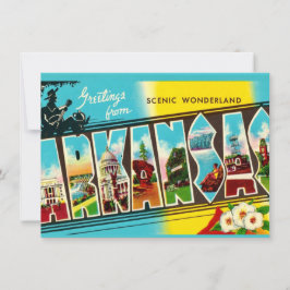 Farbenfrohe Arkansas Grußwort Feiertagskarte