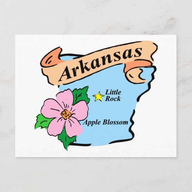 Farbenfrohe Arkansas Karte Geschenke und T-Shirts (Vorderseite)