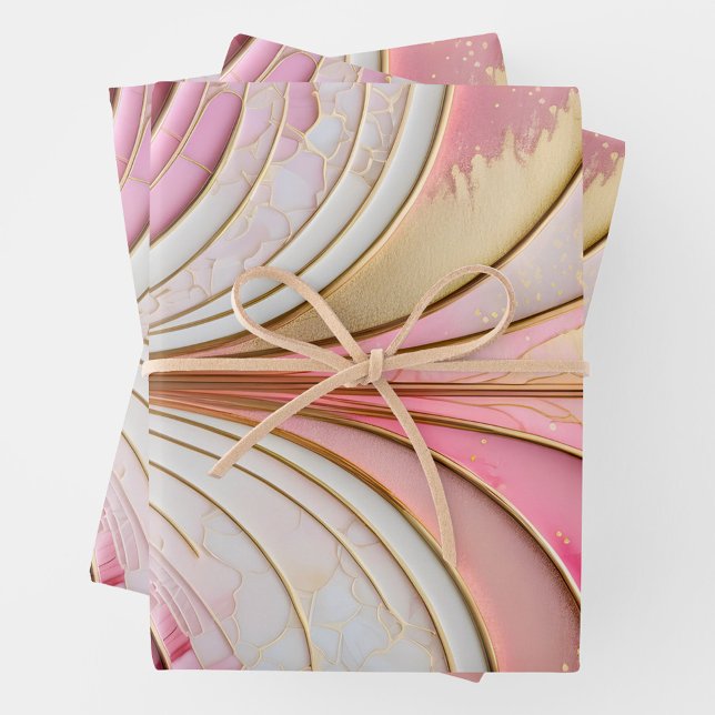 Farbenfrohe Art Déco Wrapping Paper Sheets Geschenkpapier Set (Von Creator hochgeladen)