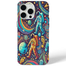 Farbenfrohe Astronautenspaziermuster