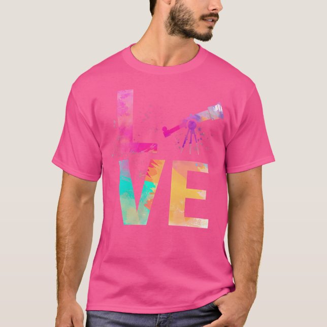 Farbenfrohe Astronomie-Mama verleiht Astronomie T-Shirt (Vorderseite)