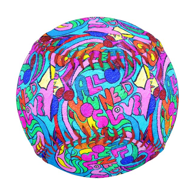 farbenfrohe Atmosphäre und Liebe Baseball (Rückseite)