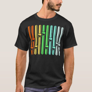 Farbenfrohe Audio Engineer Sound VU Meter  T-Shirt