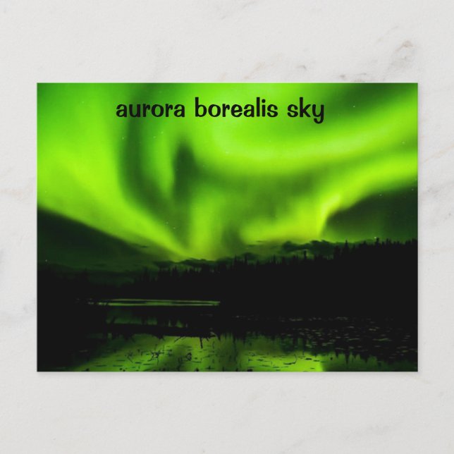 Farbenfrohe Aurora Borealis Sky Postcard Postkarte (Vorderseite)