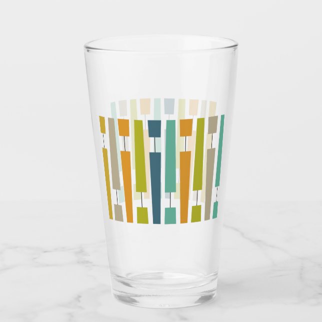 Farbenfrohe Ausrufepunkte Geometric Mitte des Jahr Glas (Vorderseite)