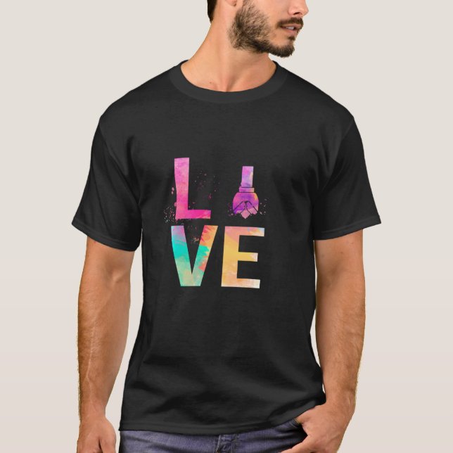 Farbenfrohe Ausstellungstür Mama Ausstellungsturm T-Shirt (Vorderseite)
