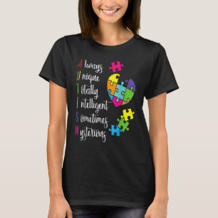 Farbenfrohe Autismus-Bewusstsein für Asd-Eltern T-Shirt