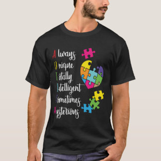 Farbenfrohe Autismus-Bewusstsein Geschenk Design f T-Shirt