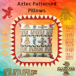 Farbenfrohe aztec Art & Symbols Kissen