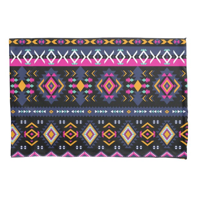 Farbenfrohe Azteken Kissenbezug (Vorderseite)