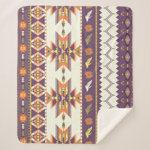 Farbenfrohe Azteken: lebendiges, nahtloses Muster. Sherpadecke