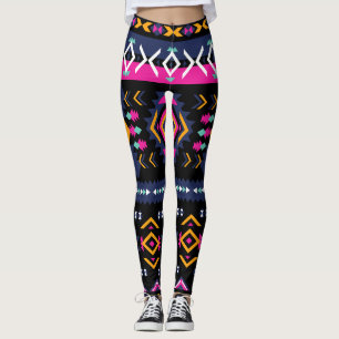 Farbenfrohe Azteken Leggings