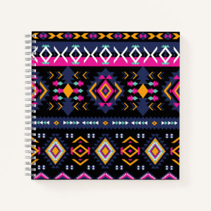 Farbenfrohe Azteken Notizbuch