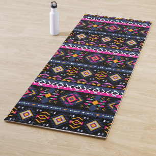 Farbenfrohe Azteken Yogamatte