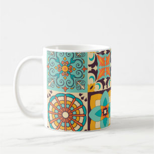 Farbenfrohe Azulejos Traditionelle Fliesenset Kaffeetasse