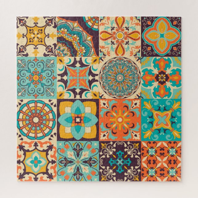 Farbenfrohe Azulejos Traditionelles Tiles-Set (Vertikal)