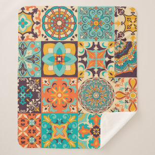 Farbenfrohe Azulejos Traditionelles Tiles-Set Sherpadecke