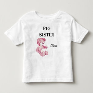 Farbenfrohe Babydusche Niedlich Big Sister 2T bis  Kleinkind T-shirt