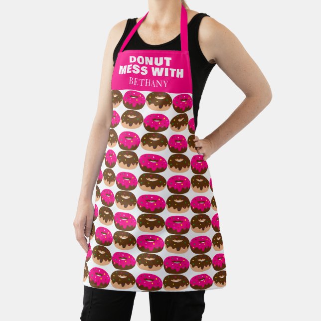 Farbenfrohe Backen Donut Schlamassel mit Namen Schürze (InSitu)
