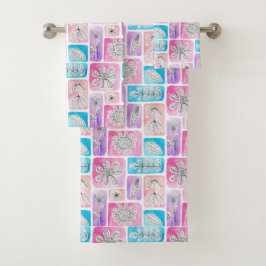 Farbenfrohe Badetücher Set